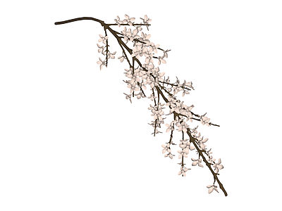 仿真白色花艺枝条