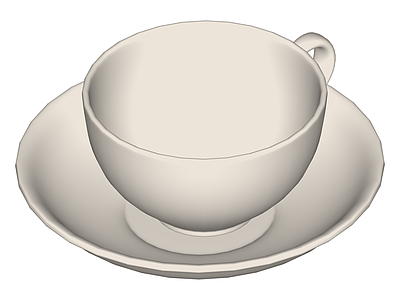 白模茶杯茶托组合