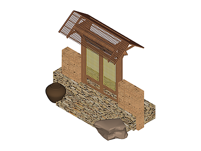 日式庭院木栅门