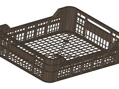 棕色镂空塑料周转箱