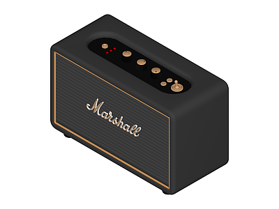 Marshall黑色便携音箱