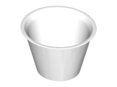 白色塑料杯白模