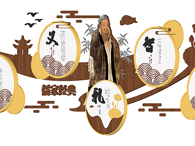 孔子人物装饰摆件