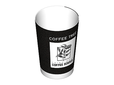 黑色咖啡杯