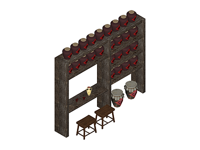 中式酒柜组合家具