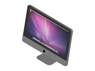 灰色显示器外观模型