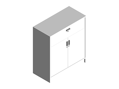 现代风格双门矮柜