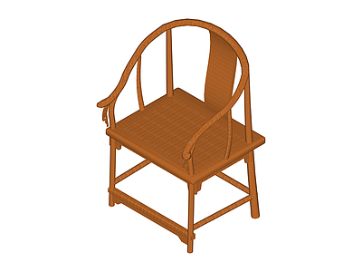 中式藤编圈椅
