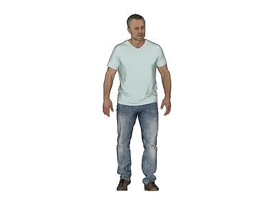 站立男性3D模型