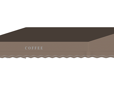 带COFFEE字样的棕色遮阳篷