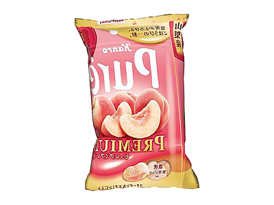 粉色桃子味零食包装袋