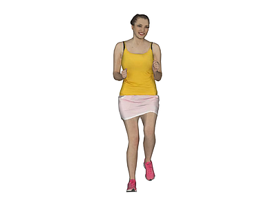 跑步女性3D模型