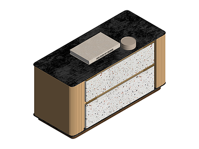 现代风格 terrazzo 抽屉柜