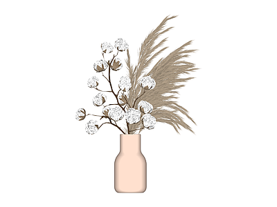 花瓶插花装饰组合