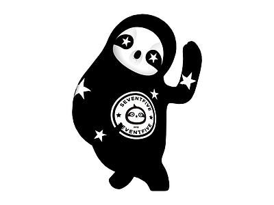 黑色卡通吉祥物雕塑