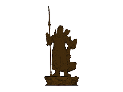 持戟武将雕塑