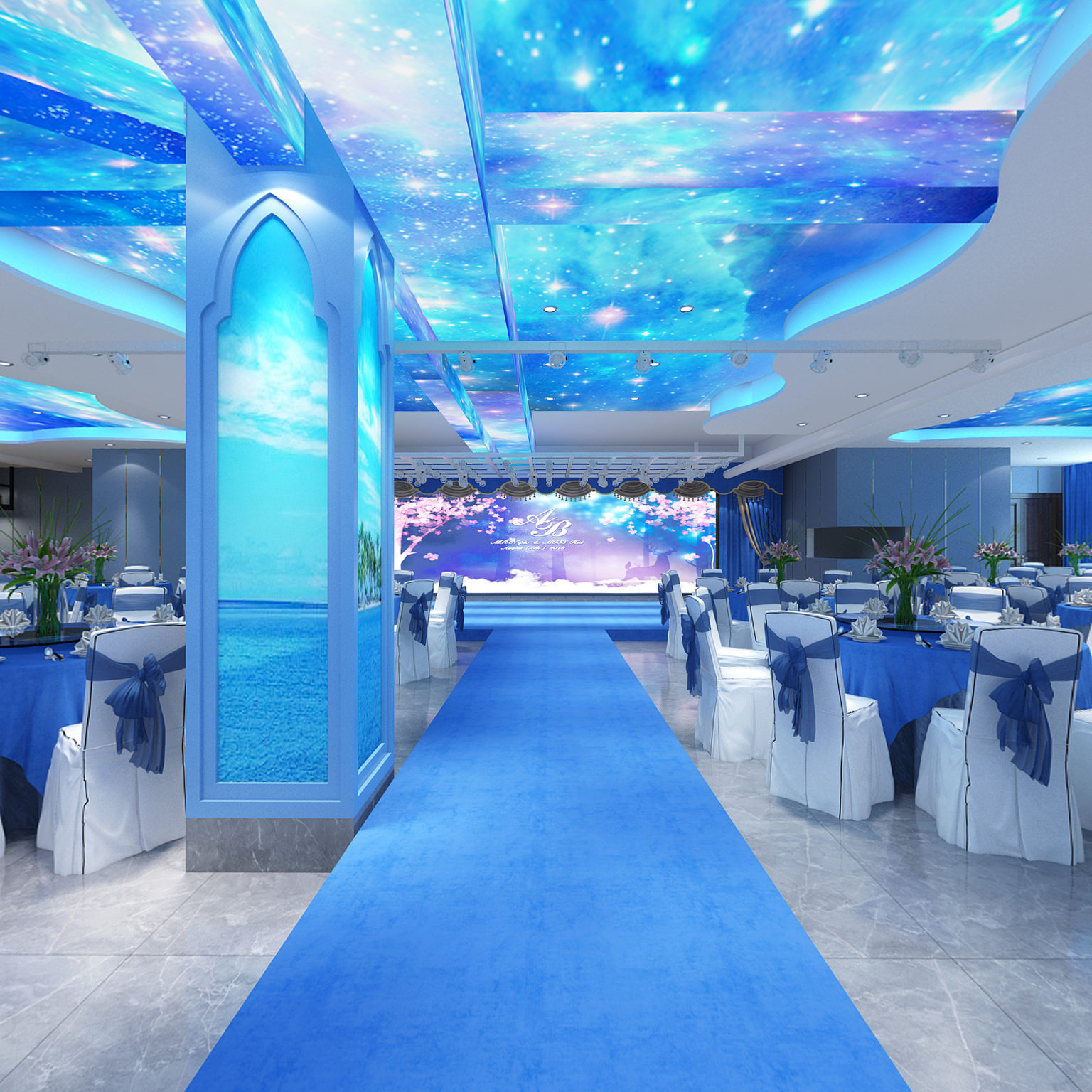 全景现代酒店宴会厅