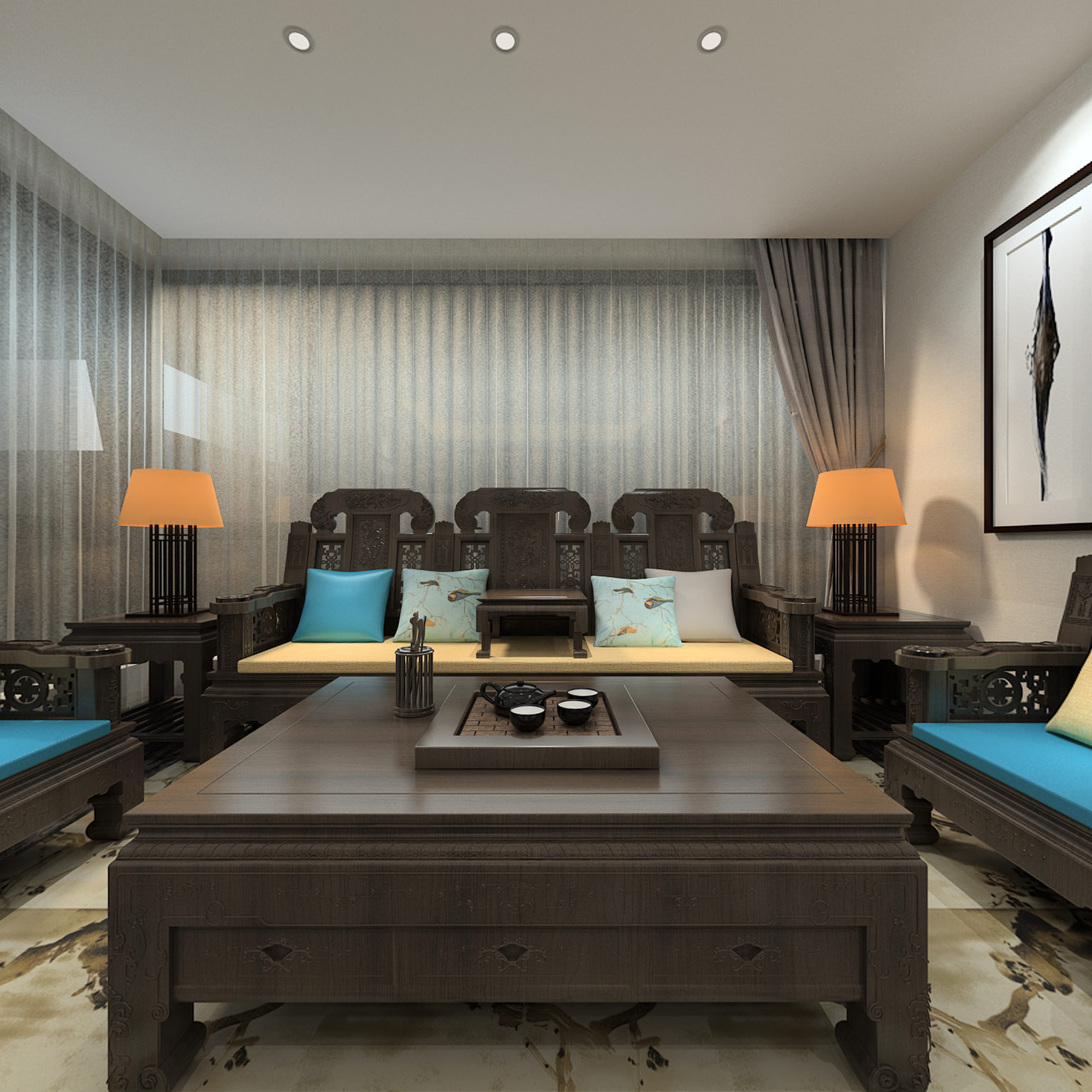 全景中式经理办公室