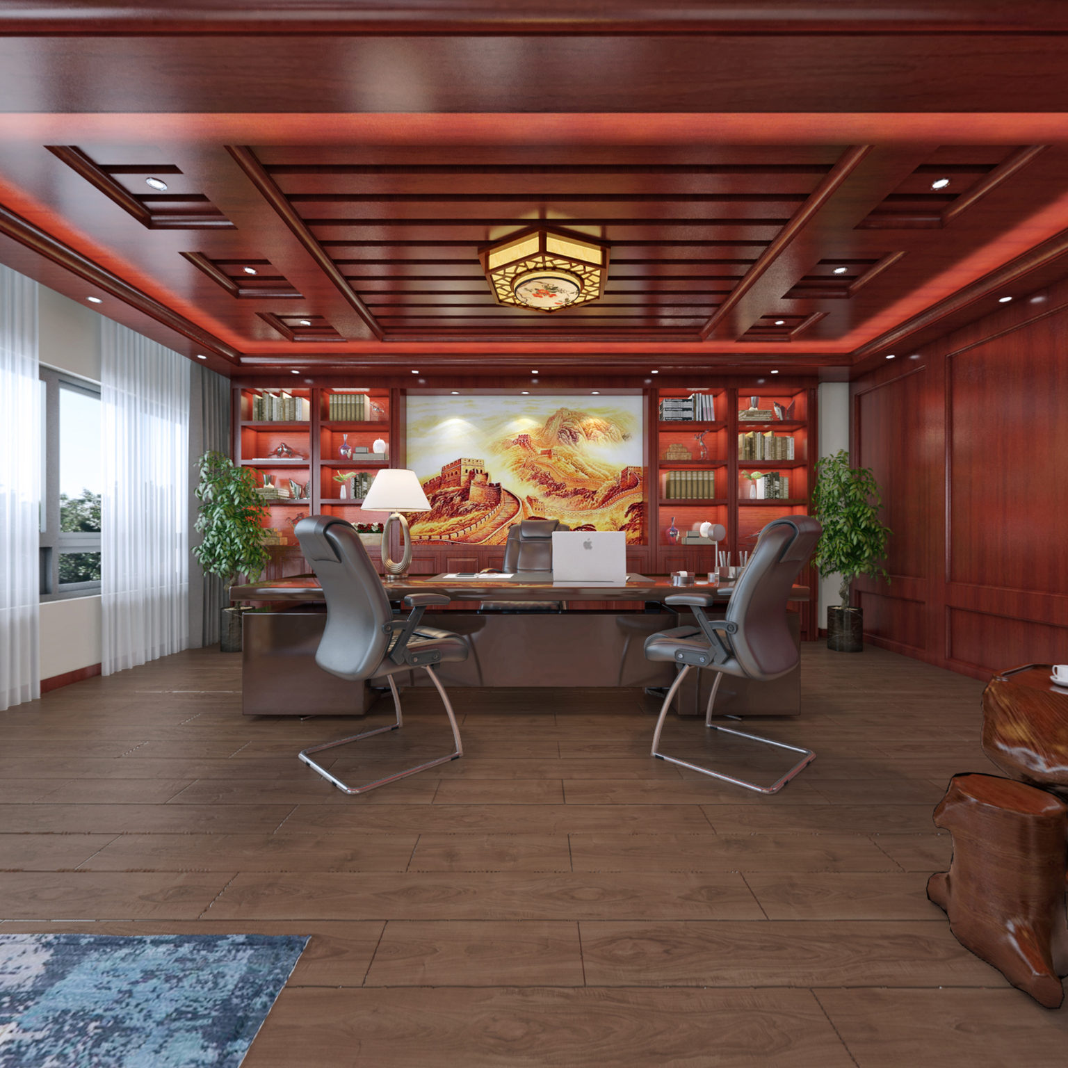 全景新中式办公室