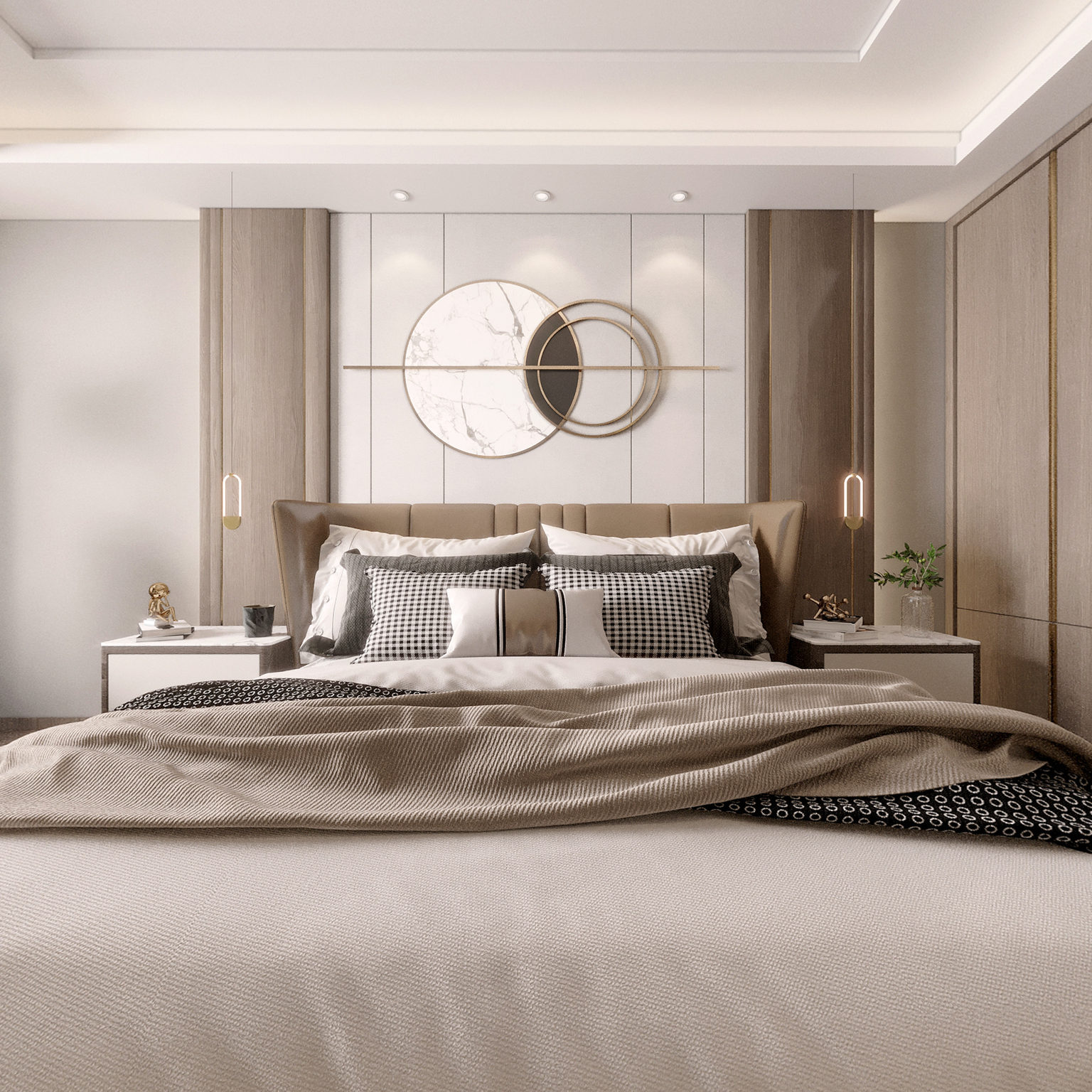 全景新中式卧室