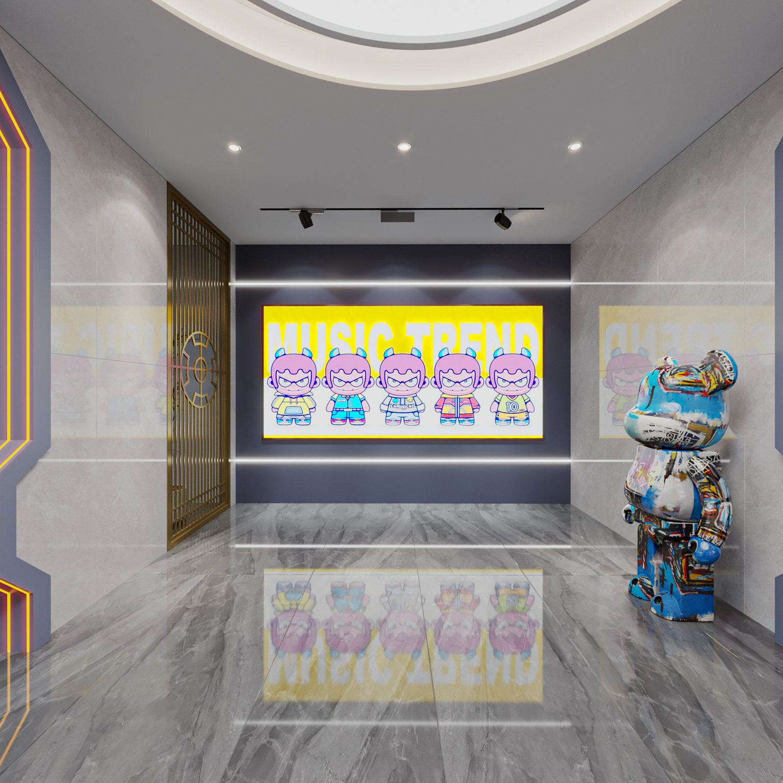 全景现代烟花店