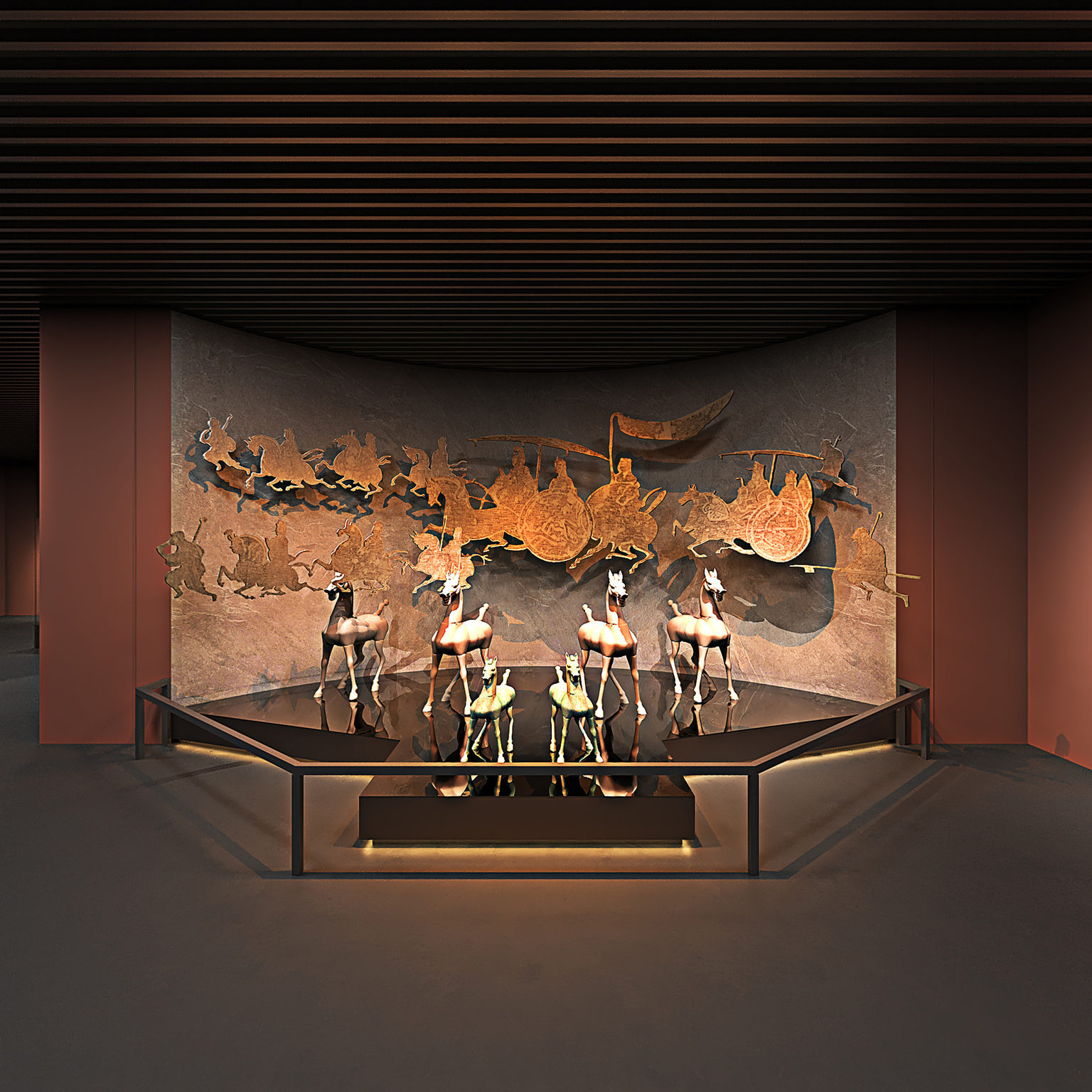 全景某省博物馆车马出行展厅