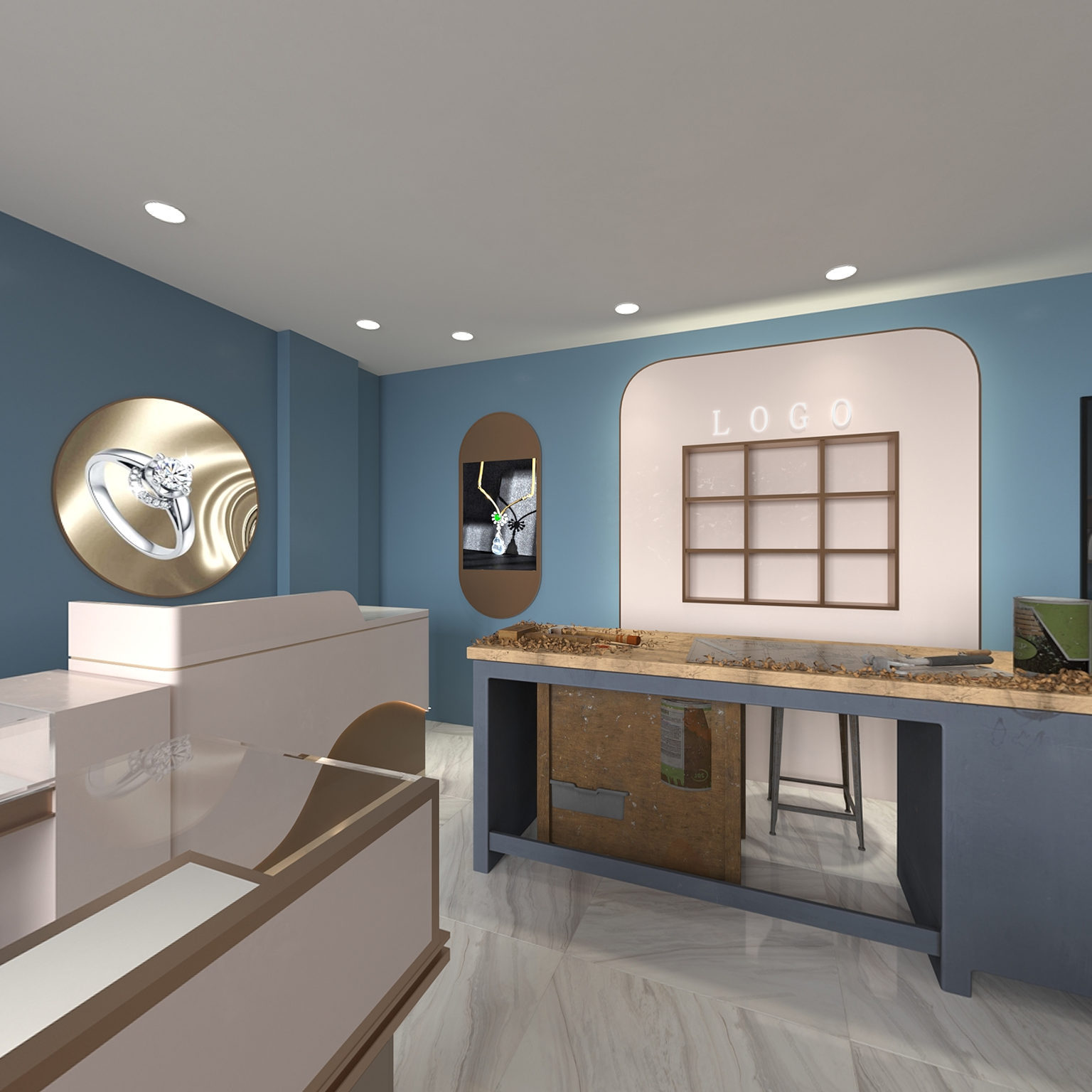 全景现代珠宝店