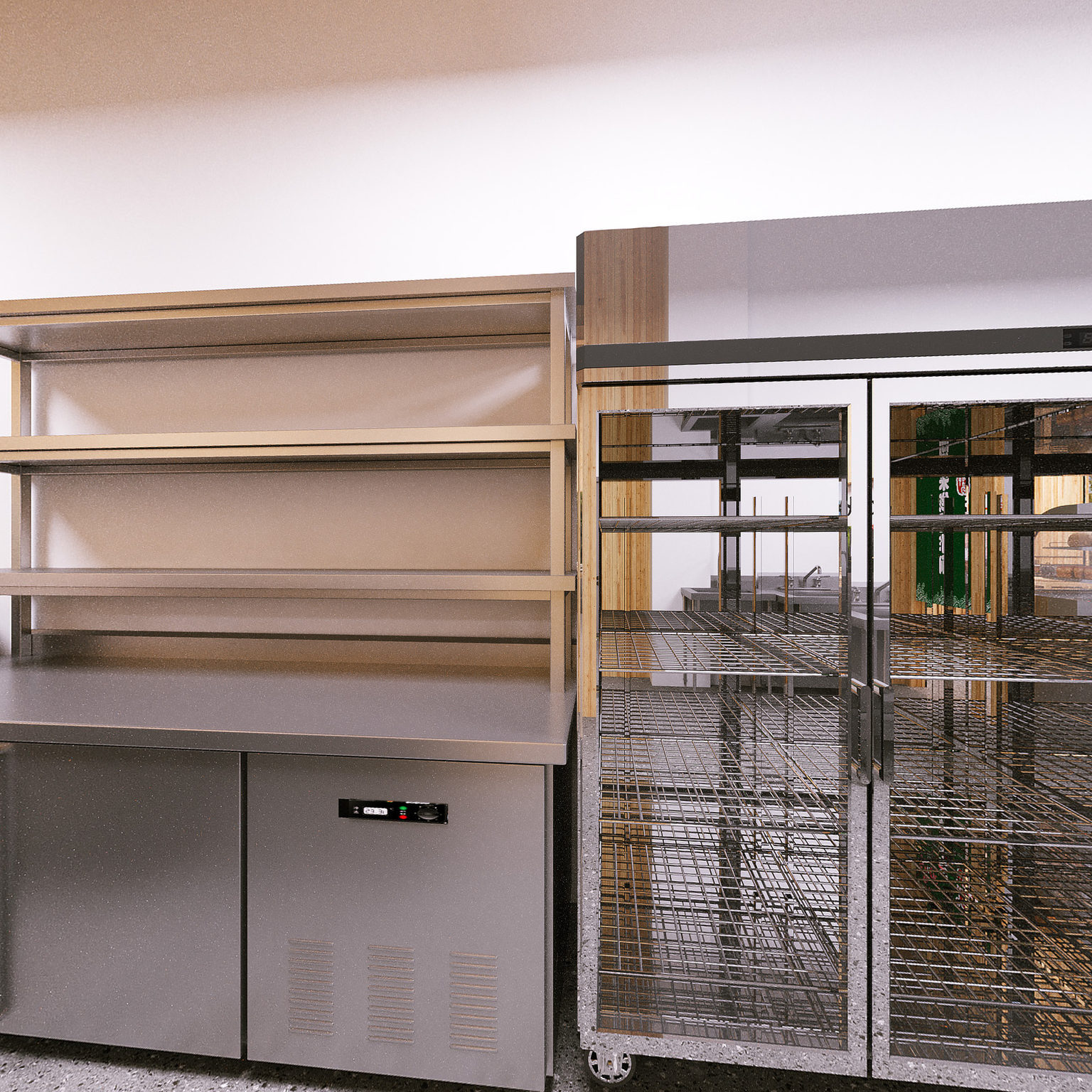 全景后厨店面餐饮空间