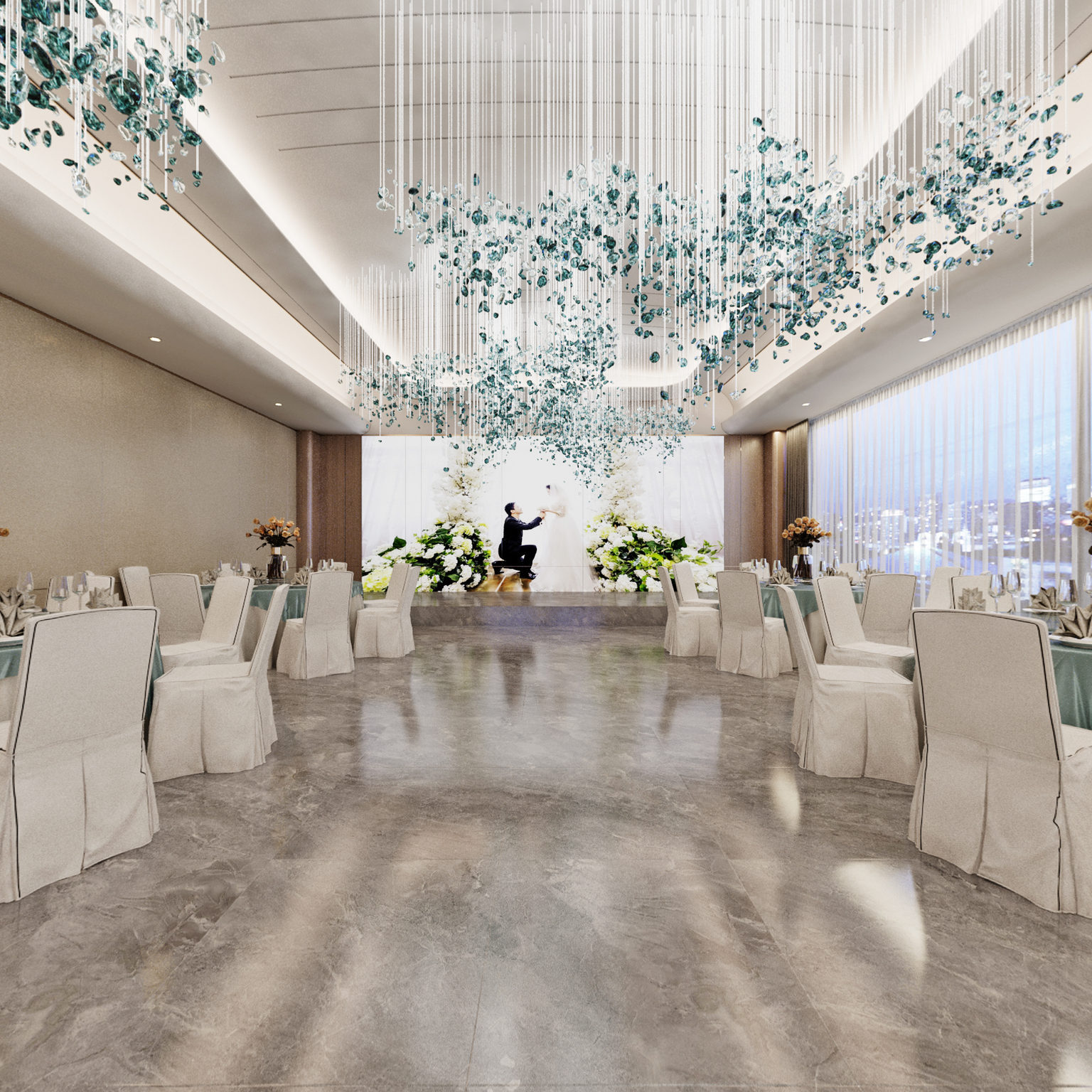 全景现代酒店宴会厅