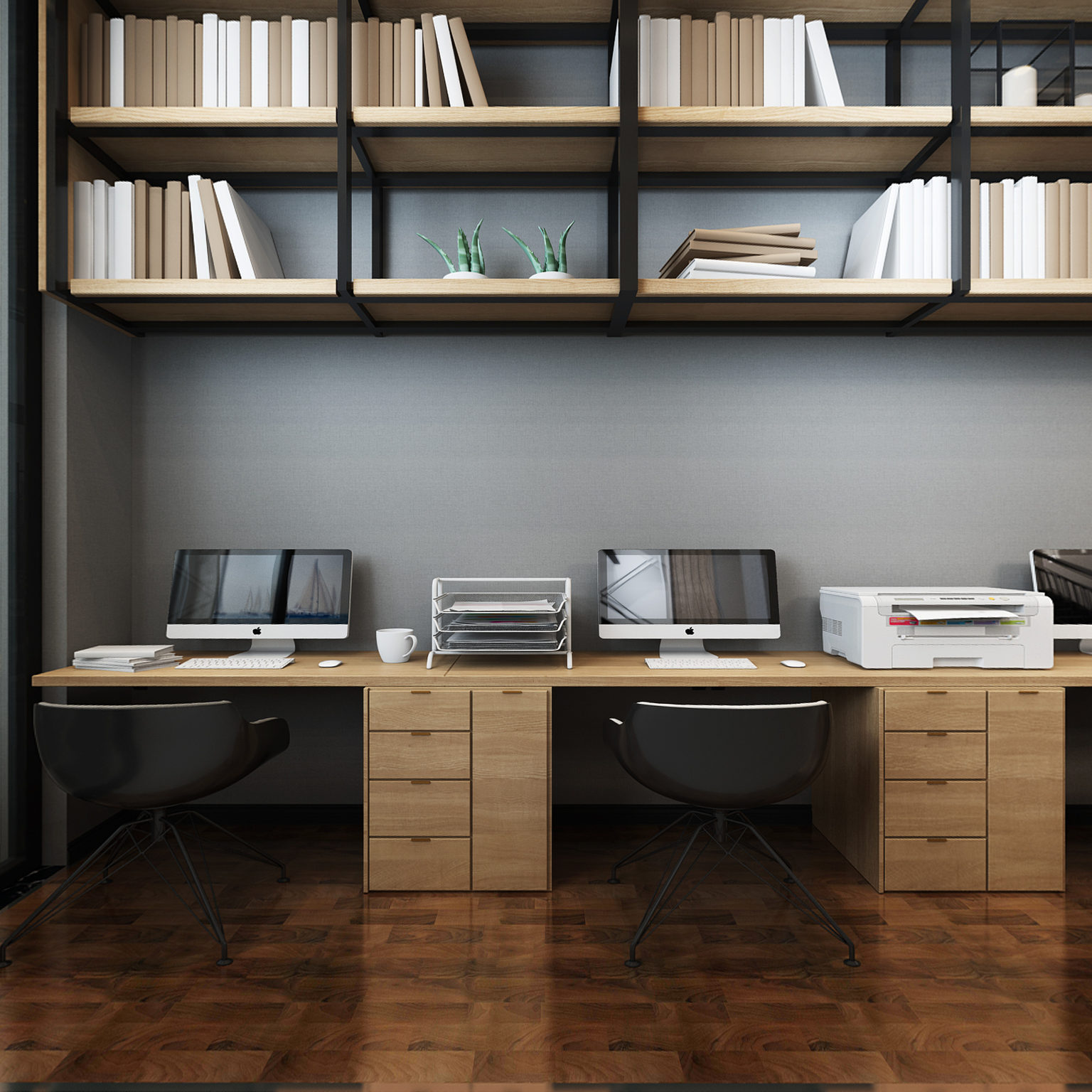 全景现代办公室3D全景模型