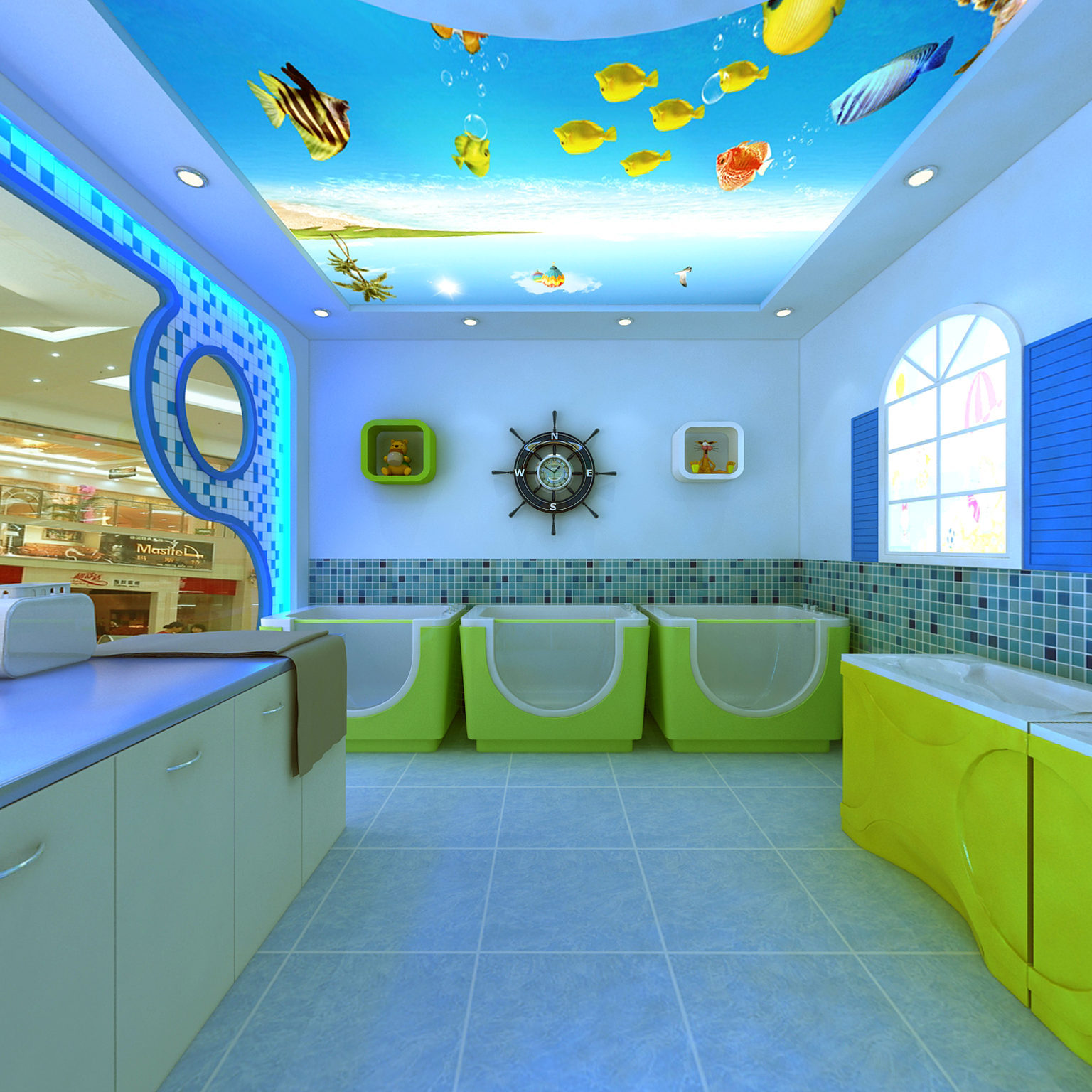 全景现代母婴店3D全景模型