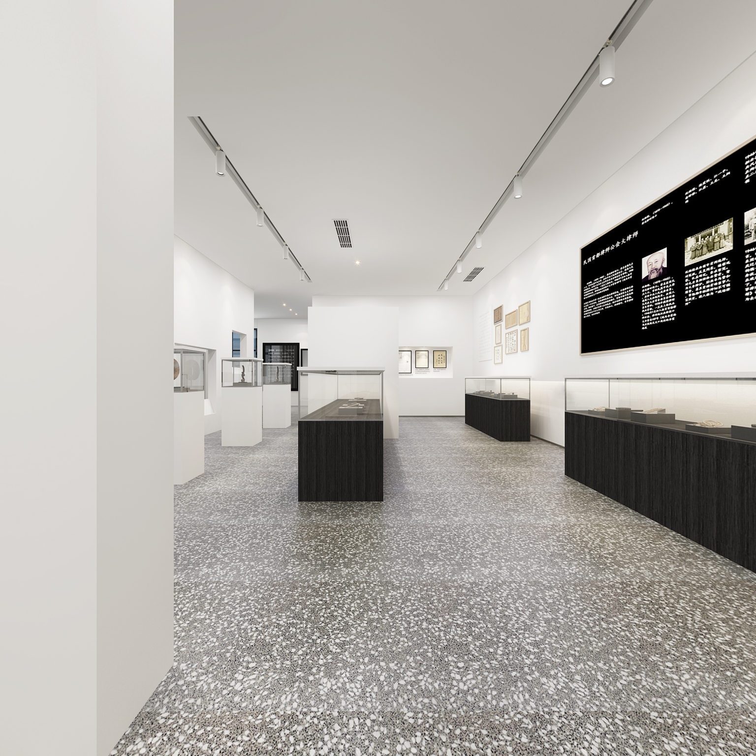 全景律师展馆，博物馆，文物，大厅，展台