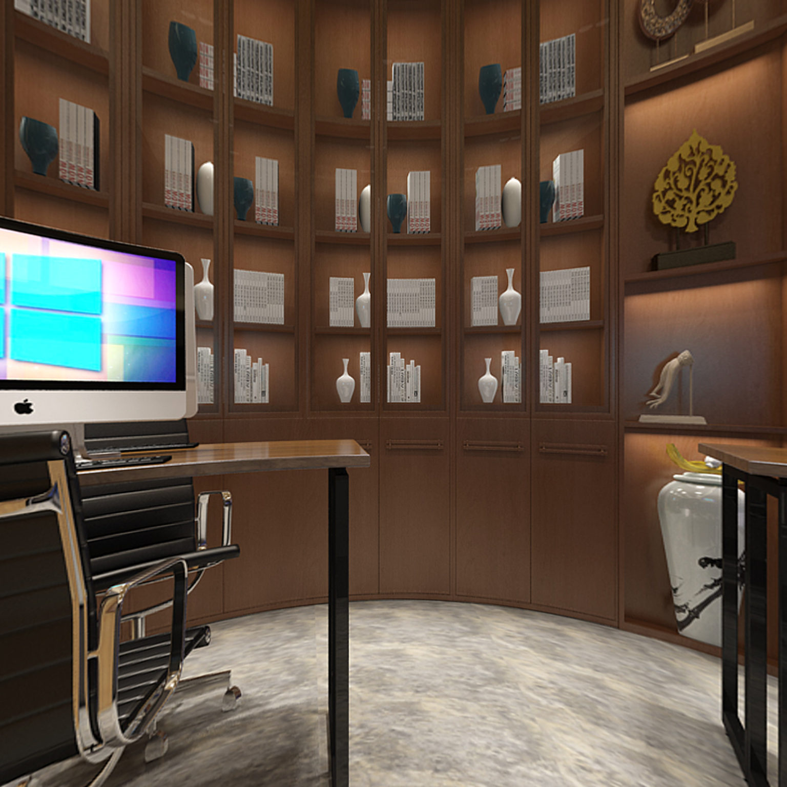 全景东南亚办公室卫生间3D全景模型