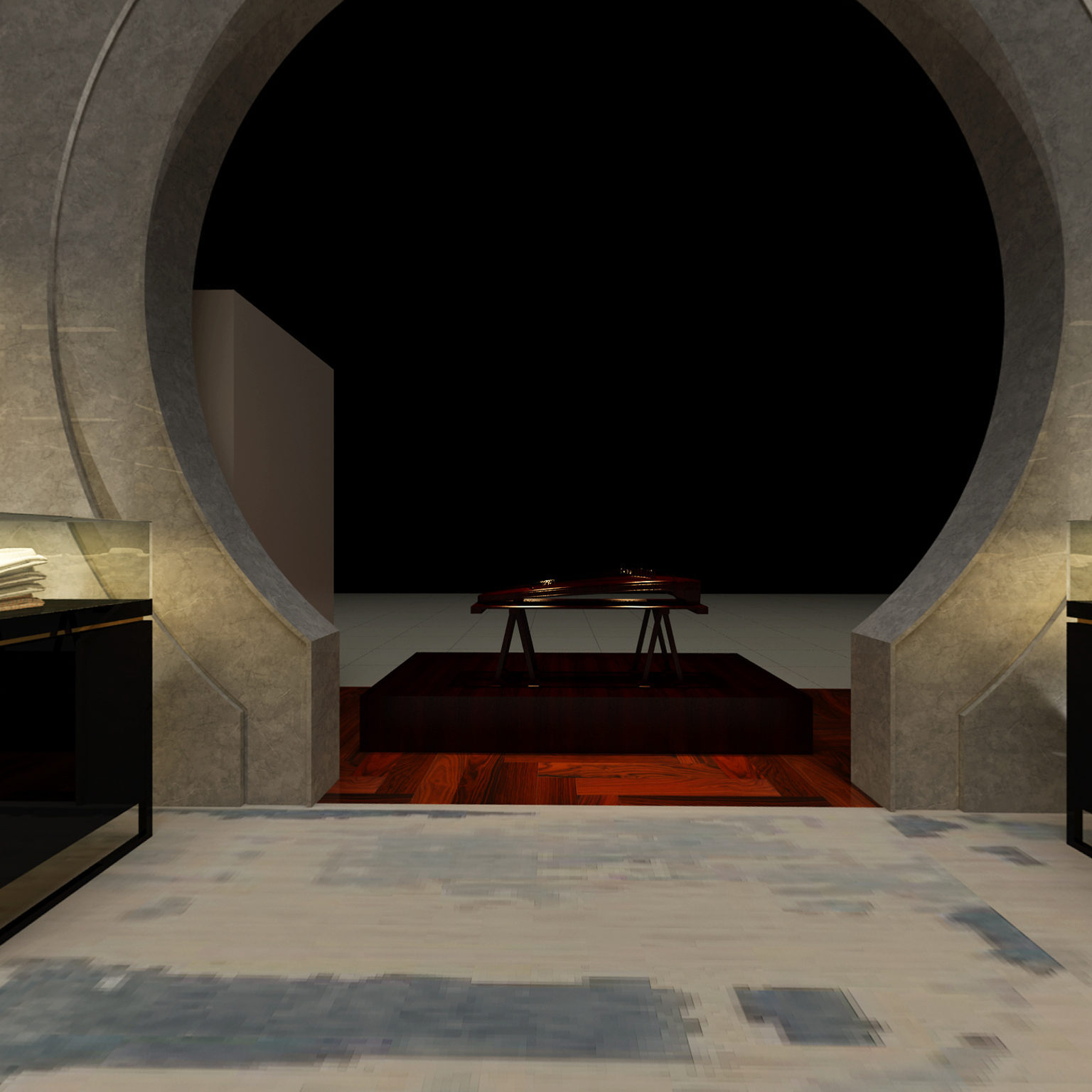 全景现代西服橱窗展厅全景模型 衣柜 展柜