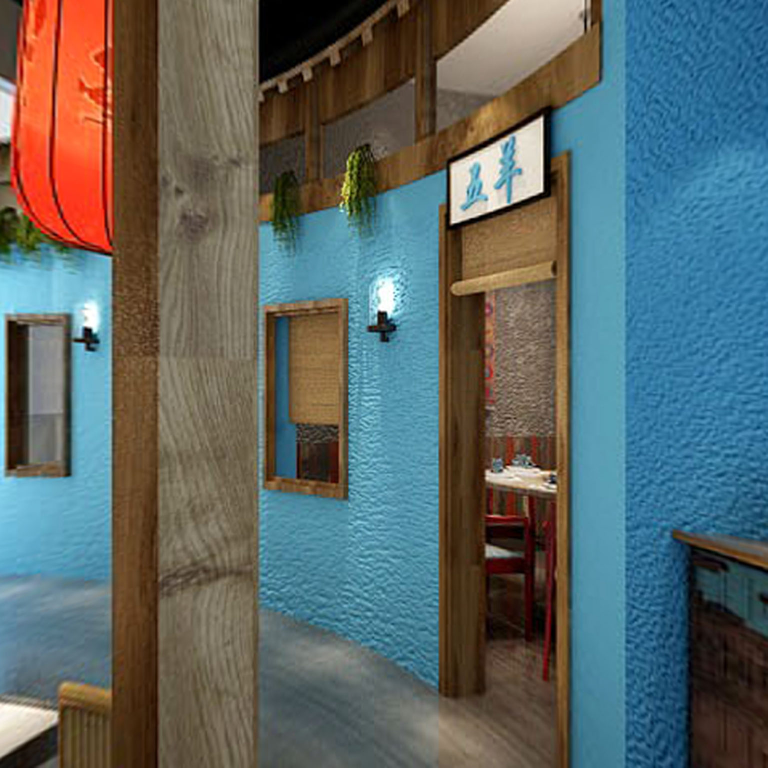 全景新中式火锅店