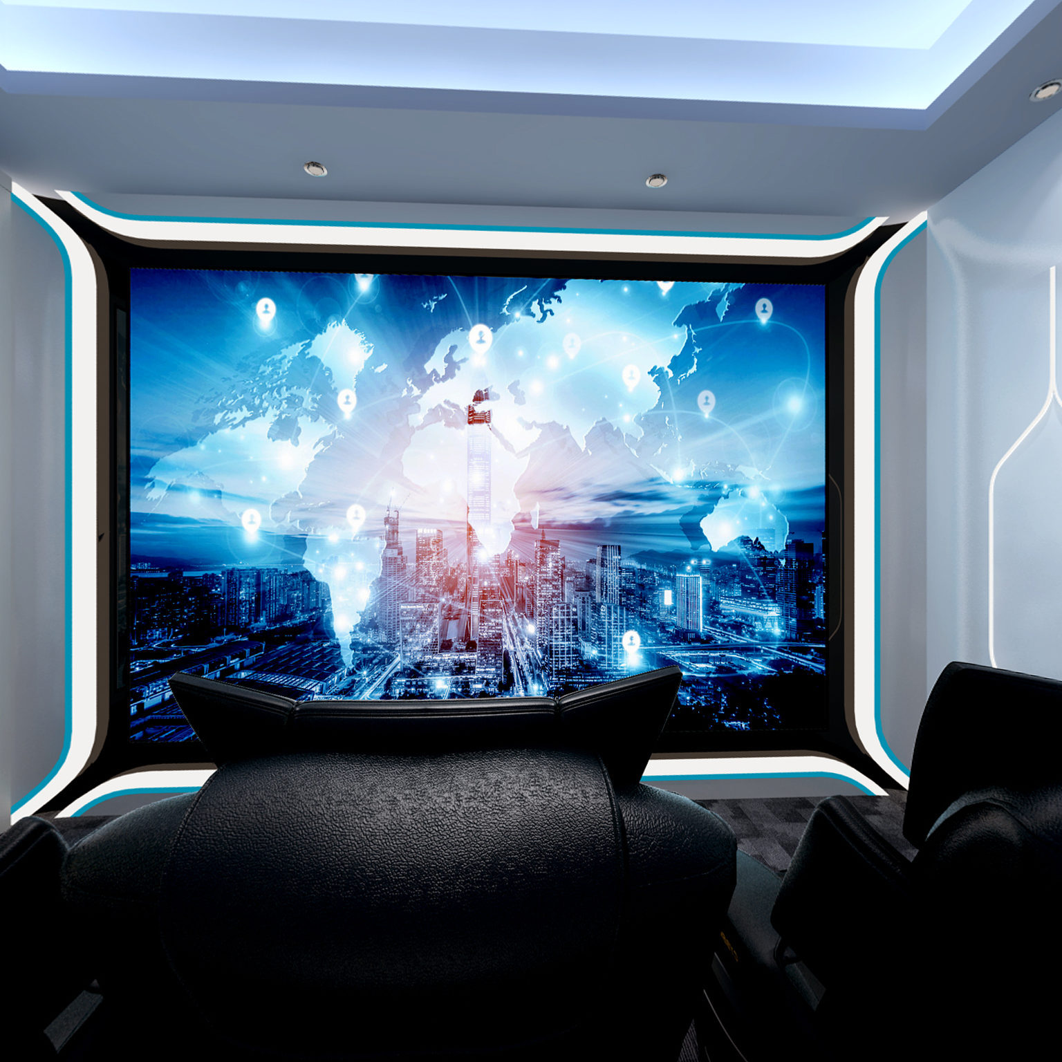 全景现代手机展厅3D全景模型