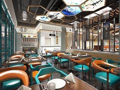 工业风烧烤店工业餐厅