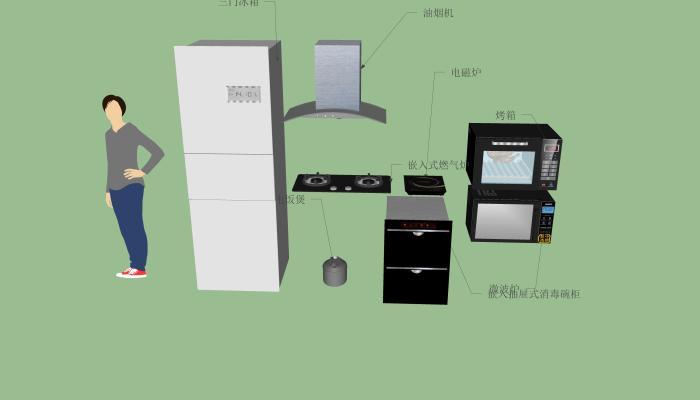 家电组合 燃气炉 消毒碗柜 电饭煲 电开关 投币式公用电话 交通灯